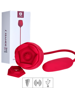 Estimulador Recarregvel Formato de Rosa Immortal Flower SI (7516) - Vermelho