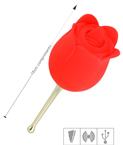 Estimulador Recarregvel Formato de Rosa Rose Lover SI (7336) - Vermelho